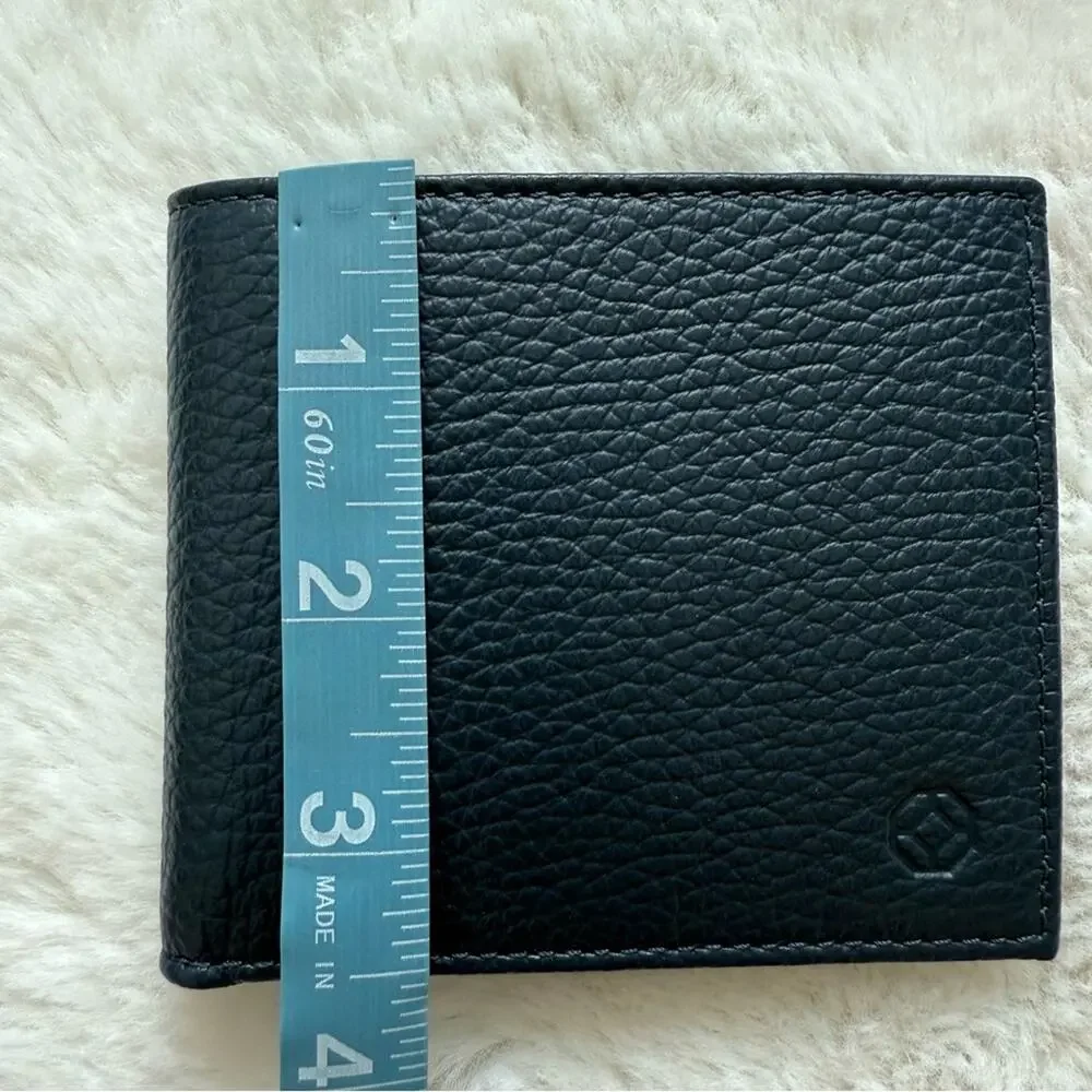 NEW!!! Montegrappa men navy leather wallet Retail 450$